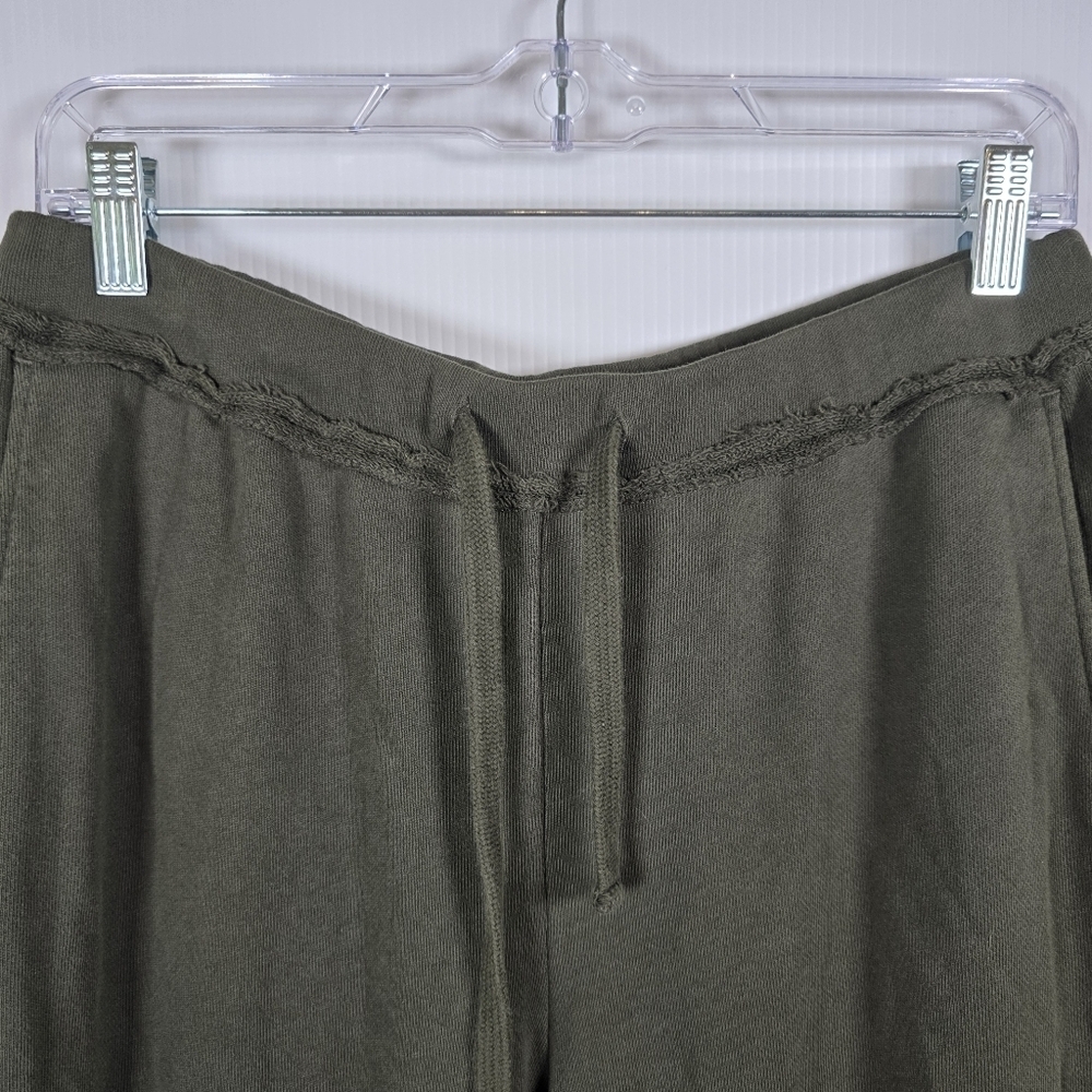 Eileen Fisher Olive Green Sweatpant Drawstring Waist StraightLeg Stretchy SizePM - Picture 3 of 11